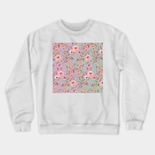 pastel colours floral watercolour pattern Crewneck Sweatshirt